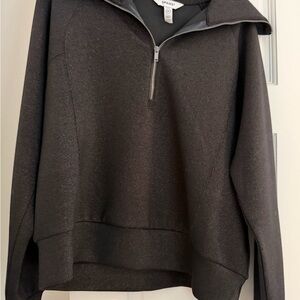 SPANX Womens Charcoal Zip Up pullover